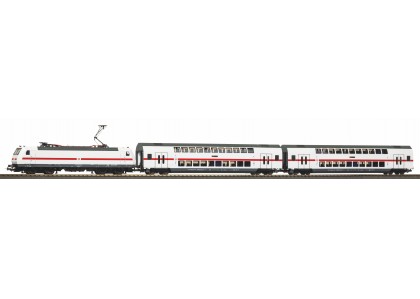 Garnitura cu locomotiva Br146 si 2 vagoane calatori  etajate DB - H0 PIKO 57134.tren